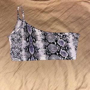 Snake Skin Top. From Pretty Little Thing. Size 4